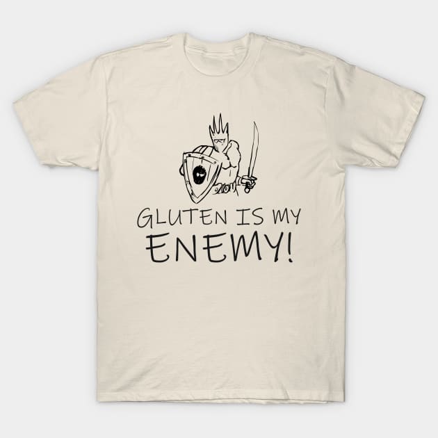 Gluten Is My Enemy T-Shirt by Benny Merch Pearl